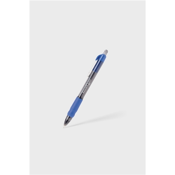 aerial view a dark blue with black ink maxglide click(r) corporate arrow pen, image 2 of 3