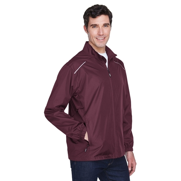 aerial view a burgundy core365 - mens techno lite motivate unlined lightweight jacket, image 4 of 7