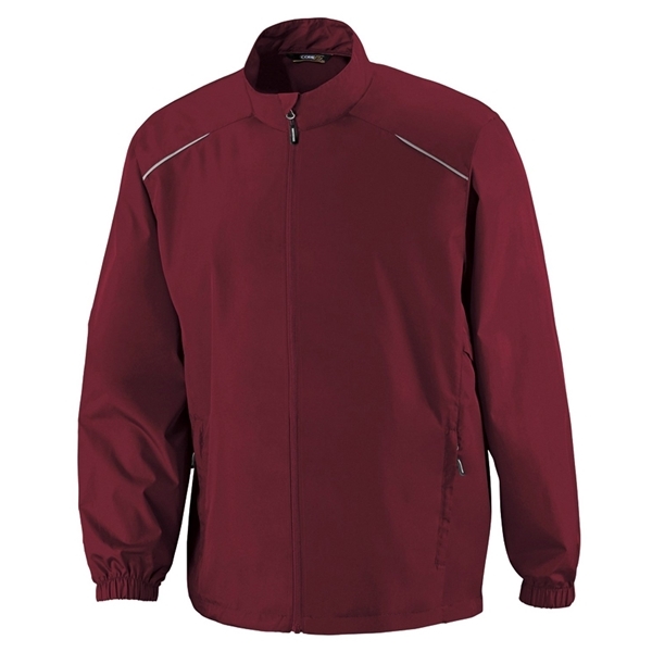aerial view a burgundy core365 - mens techno lite motivate unlined lightweight jacket, image 7 of 7