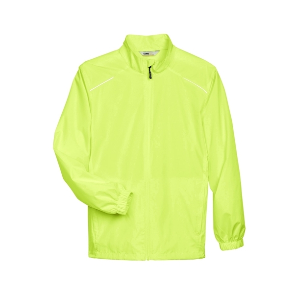 aerial view a safety yellow core365 - mens techno lite motivate unlined lightweight jacket, image 5 of 7