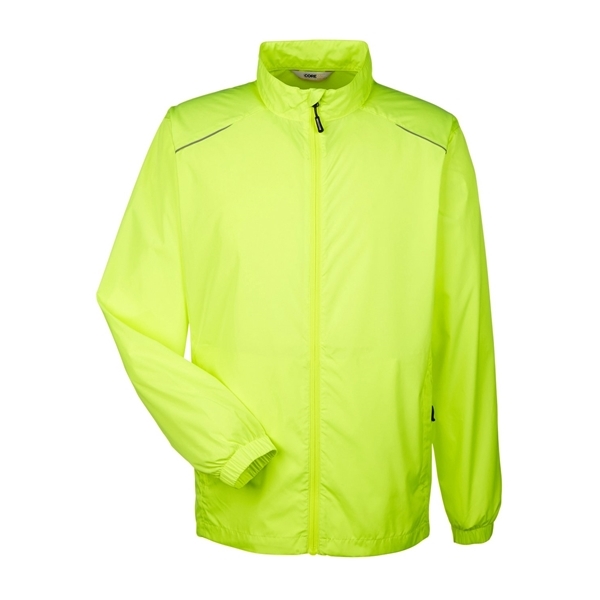 aerial view a safety yellow core365 - mens techno lite motivate unlined lightweight jacket, image 7 of 7