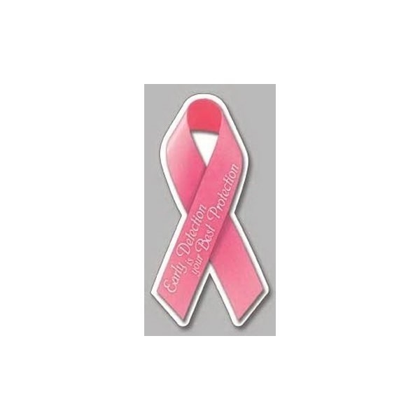 Promotional Breast Cancer Awareness Ribbon - Exterior - Auto Die Cut Magnets