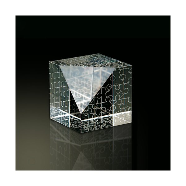 Promotional 3D Puzzle Crystal Paperweight