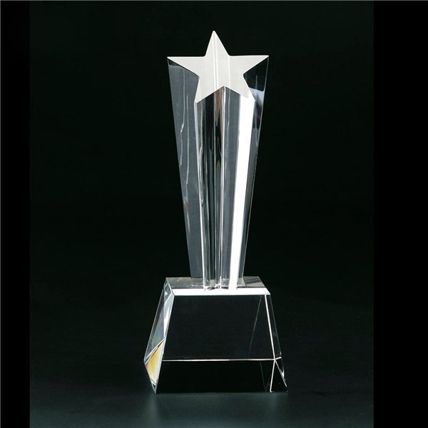 Promotional Clearaward Optical Crystal Aquarius Award - 4x11x4in