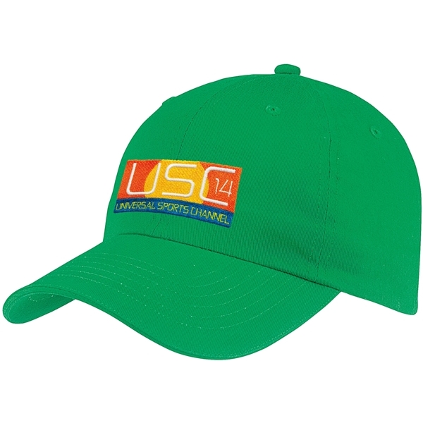aerial view a green traditional 6- panel front runner cap, image 4 of 4