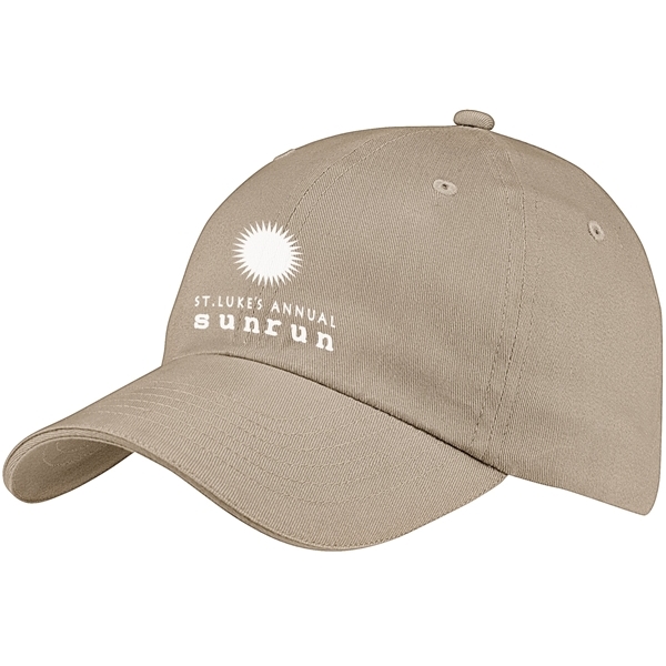 aerial view a khaki traditional 6- panel front runner cap, image 3 of 3
