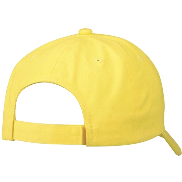 aerial view a yellow traditional 6- panel front runner cap, image 4 of 4