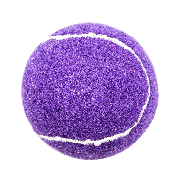 aerial view a purple custom tennis balls - personalized imprinted logo, image 2 of 2