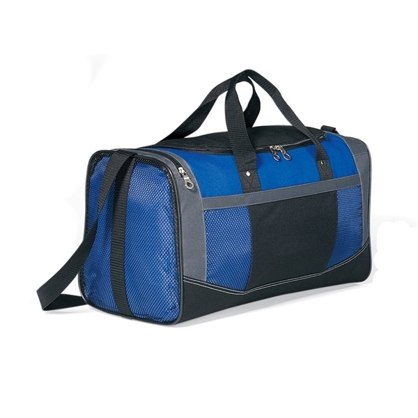 aerial view a royal blue polyester multifunction flex sport bag royal / black, image 4 of 5