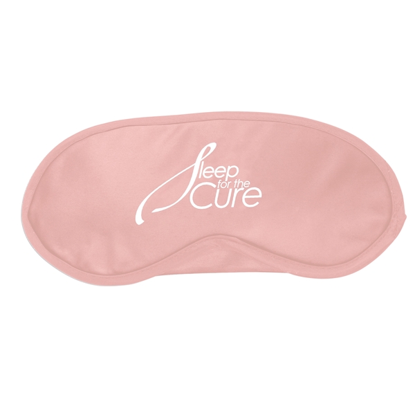 aerial view a pink satin sleep eye mask, image 2 of 2