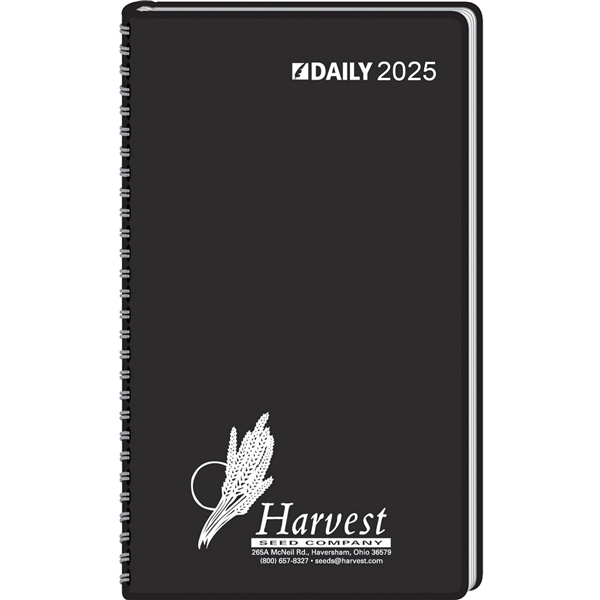 Promotional Ruled Desk Planner, 1 Day Per Page Wired to Cover 2022