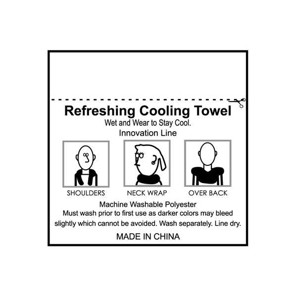 aerial view a group of the rainier cooling neck towel, image 6 of 6