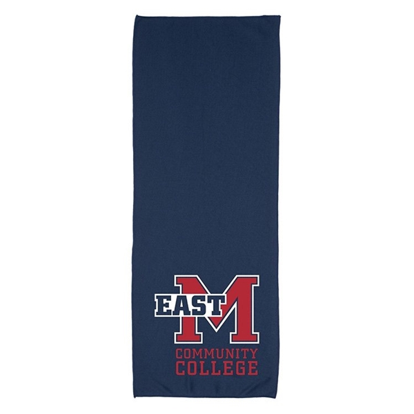 aerial view a navy blue the rainier cooling neck towel, image 2 of 4