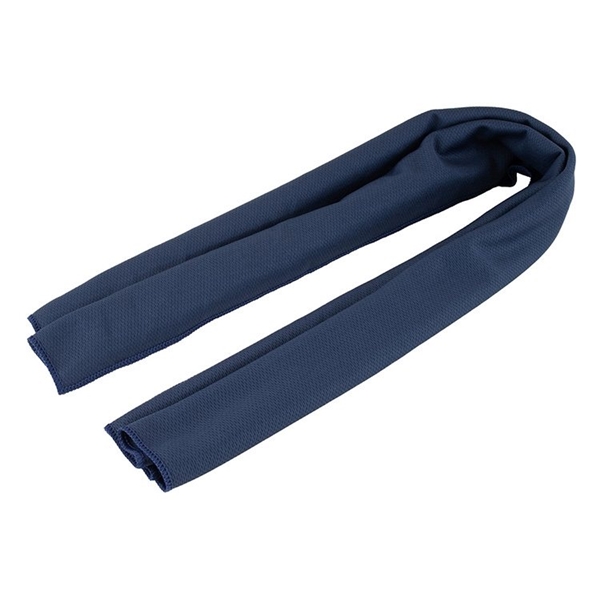 aerial view a navy blue the rainier cooling neck towel, image 3 of 4