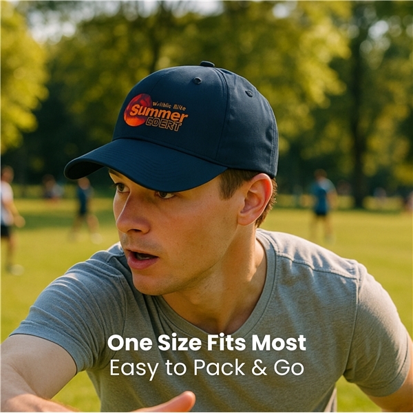 aerial view a group of 5 panel polyester cap, image 4 of 4