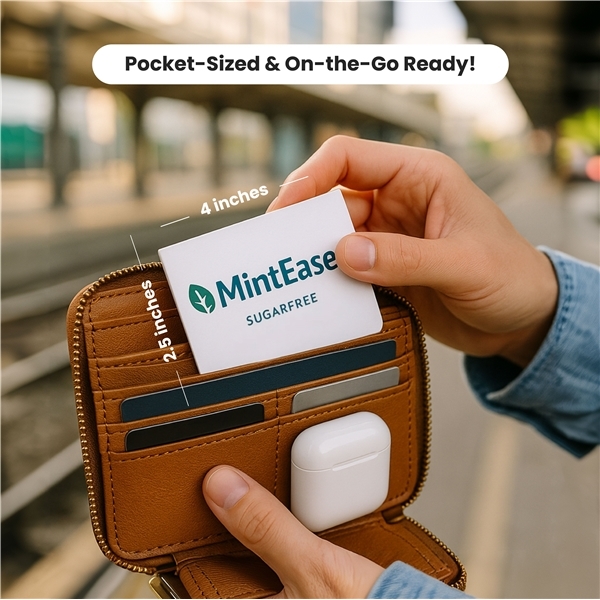 aerial view a group of sugar free peppermint gum pack, image 2 of 3