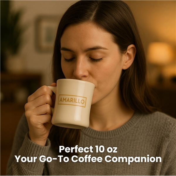 aerial view a group of 10 oz diner mug - natural, image 4 of 5