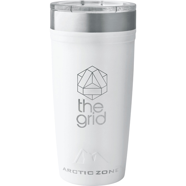 aerial view a white arctic zone(r) titan thermal hp(r) copper tumbler 20oz, image 3 of 5