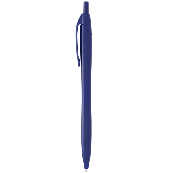 aerial view a solid blue cougar multi color click ballpoint pen, custom pens, image 2 of 4