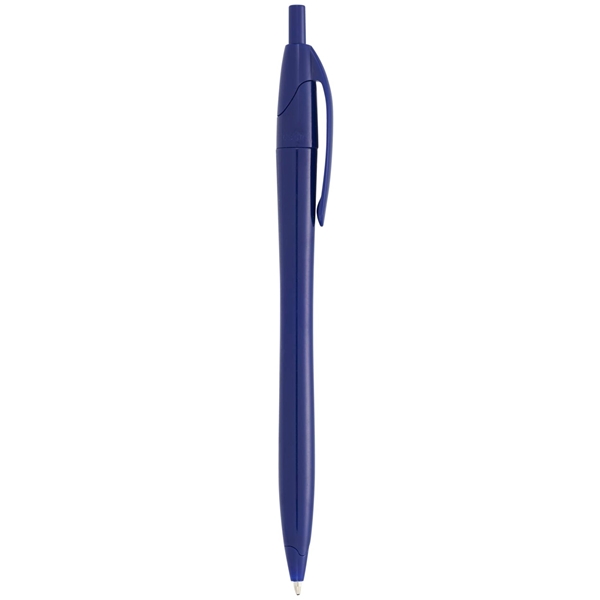 aerial view a solid blue cougar multi color click ballpoint pen, custom pens, image 3 of 4