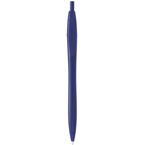 aerial view a solid blue cougar multi color click ballpoint pen, custom pens, image 4 of 4