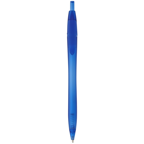 aerial view a translucent blue cougar multi color click ballpoint pen, custom pens, image 4 of 4