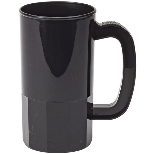 aerial view a black 14 oz single wall beer stein - 14 oz., image 2 of 2
