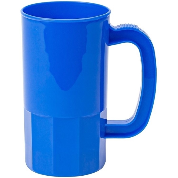 aerial view a royal blue 14 oz single wall beer stein - 14 oz., image 2 of 2