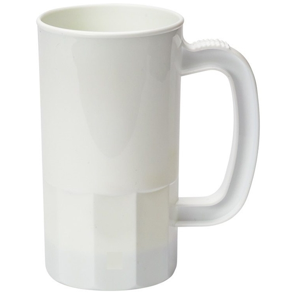 aerial view a white 14 oz single wall beer stein - 14 oz., image 2 of 2
