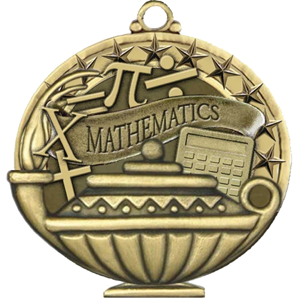 Wolf Medal Math Promotional Stock Academic Medals: Math