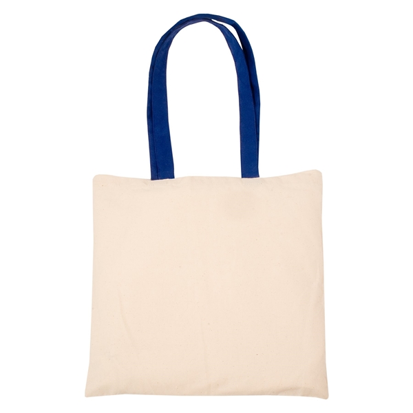 aerial view a blue econo cotton tote bag, image 2 of 3