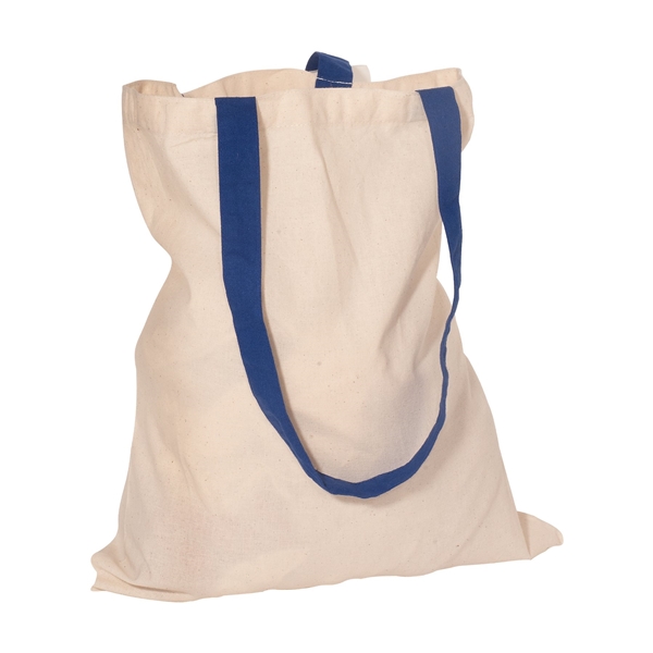 aerial view a blue econo cotton tote bag, image 3 of 3