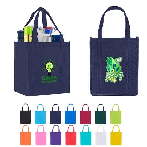 Promotional Custom Atlas Non Woven Grocery Tote Bag - 12 X 14