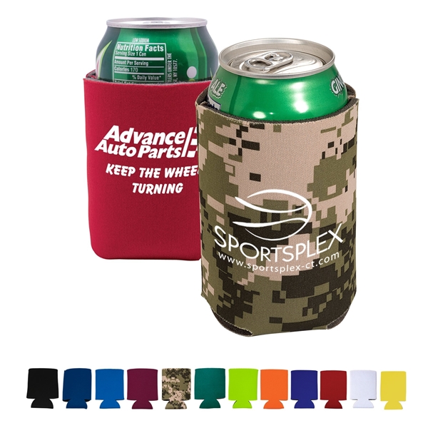 Custom Folding Foam Can Cooler Sleeve Promotional Koozie