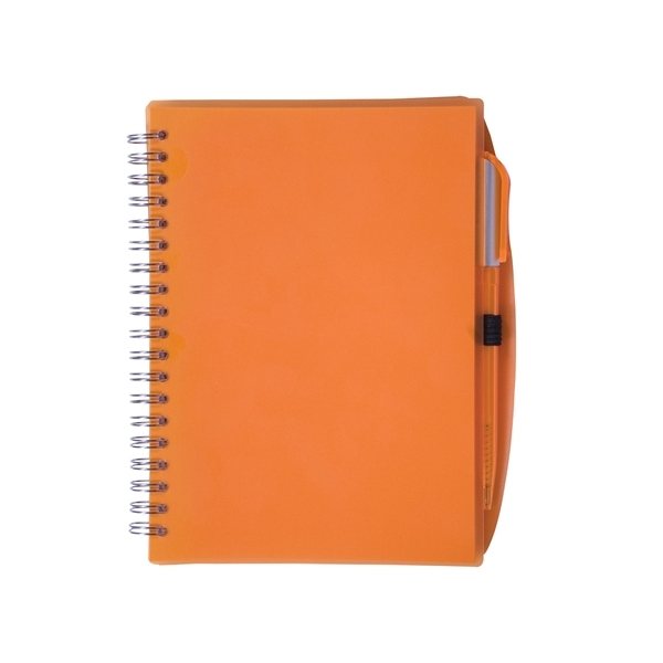 Custom Spiral Notebook With Pen - Logo Imprinted Notebooks & Notepads
