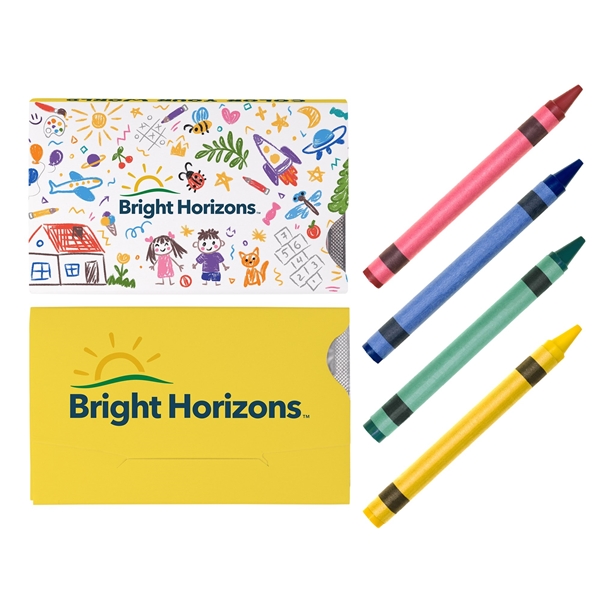 Assorted Colored Crayons in Sleeve - 4pk