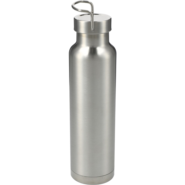 aerial view a silver thor copper vacuum insulated 22oz water bottle, image 4 of 6