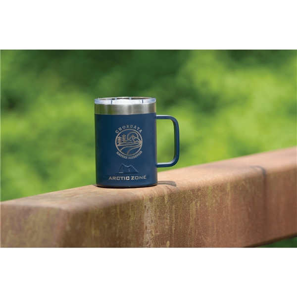 aerial view a navy arctic zone(r) titan thermal hp(r) copper arctic mug 14 oz, image 7 of 11