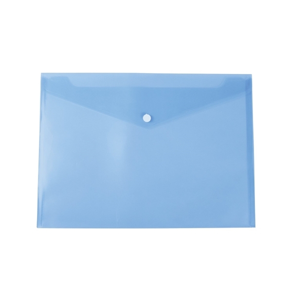 aerial view a translucent blue letter - size document envelope, image 2 of 2