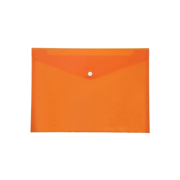 aerial view a translucent orange letter - size document envelope, image 2 of 2
