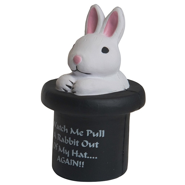 Promotional Magic White Rabbit in Top Hat Squeezie - Stress reliever