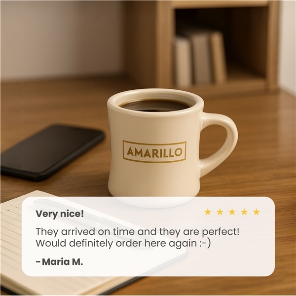 aerial view a group of 10 oz diner mug - natural, image 5 of 5