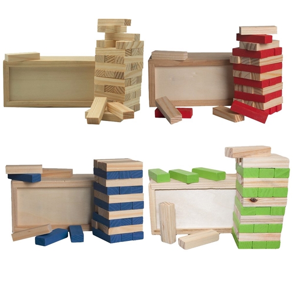 Promotional Eco - Friendly Wooden Tower Puzzle Game