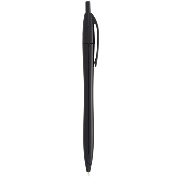 aerial view a solid black cougar multi color click ballpoint pen, custom pens, image 3 of 4
