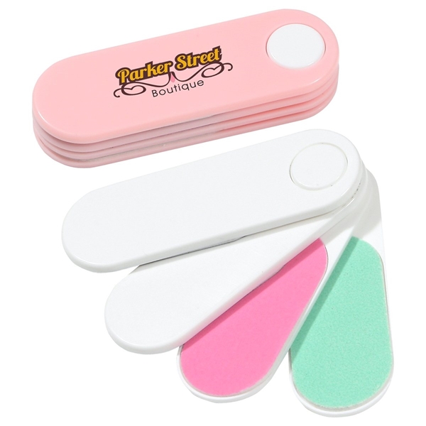Fashion 4 in 1 Nail File & Buffer Custom Nail Files