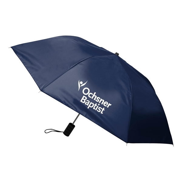 aerial view a navy shed rain(tm) 40 economy auto - open compact umbrella, image 2 of 2