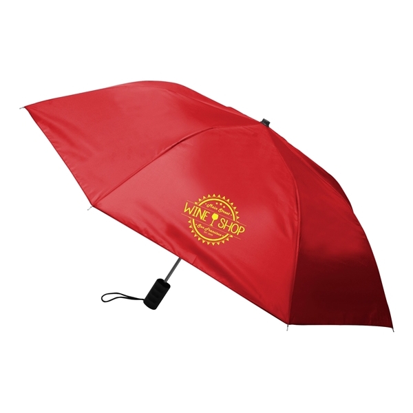 aerial view a red shed rain(tm) 40 economy auto - open compact umbrella, image 2 of 2