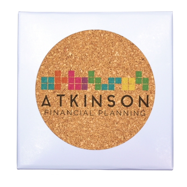 Deluxe Cork Coaster, Pack of 4, Full Color Digital