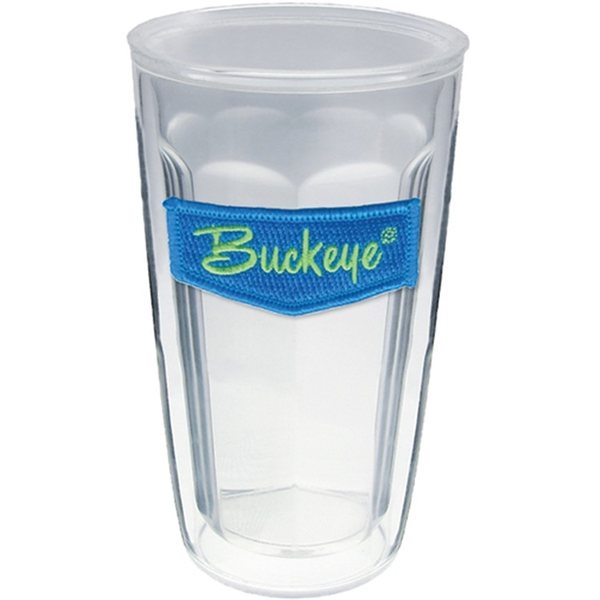 Promotional 16 oz Thermal Tumbler With Embroidered Emblem - Plastic