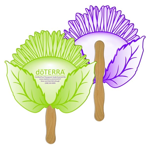 Promotional Sunflower Digital Hand Fan (2 Sides)- Paper Products